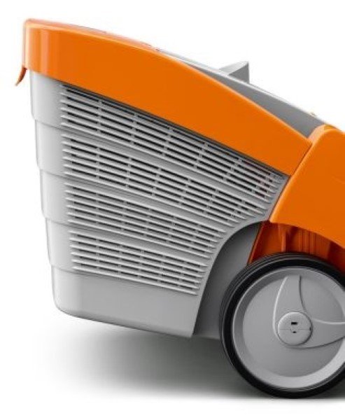 Sulenkiama žolės surinkimo dėžė su užpildymo lygio Sulenkiama žolės surinkimo dėžė su užpildymo lygio