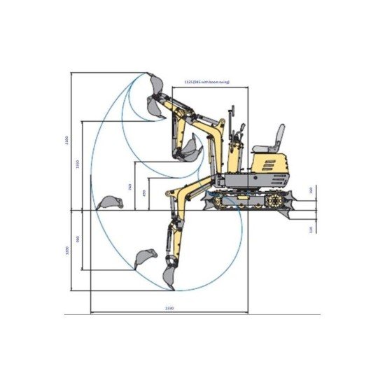 blue bird mini ekskavatorius mex 600 05