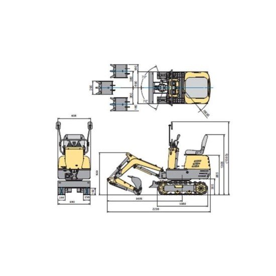 blue bird mini ekskavatorius mex 600 06