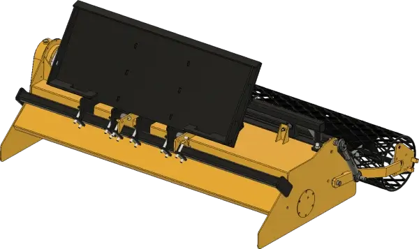 Collari FISL akmenų freza 3D modelio vaizdas su darbiniais elementais