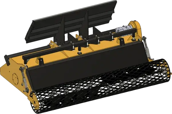 Collari FISL akmenų freza galinis vaizdas su volu ir gaubtu